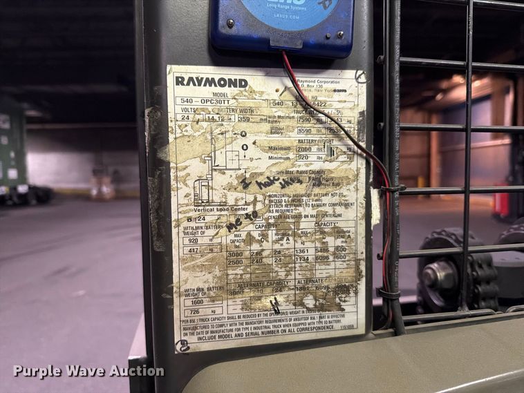 image for item NF9610 2013 Raymond 640 OPC30TT order picker