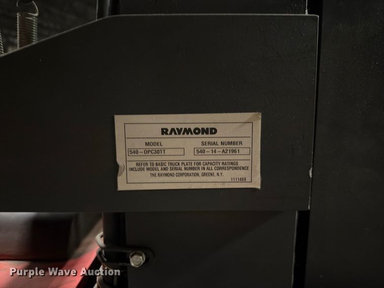 image for item NF9611 2014 Raymond 540-OPC30TT order picker