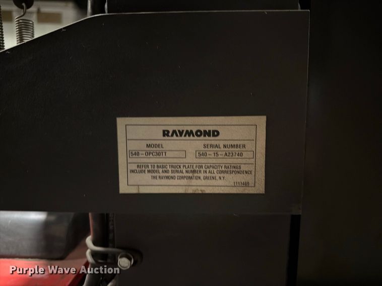 image for item NF9615 2015 Raymond 540-OPC30TT order picker