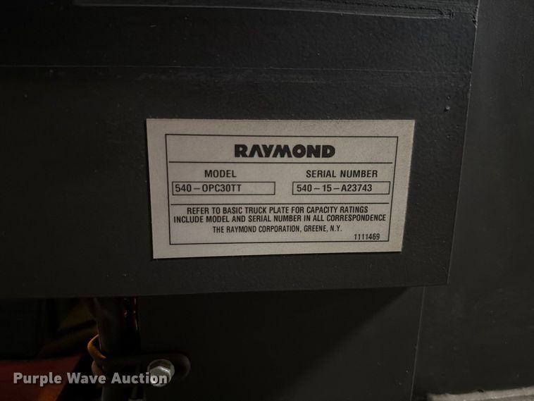 image for item NF9616 2015 Raymond 540 OPC30TT order picker
