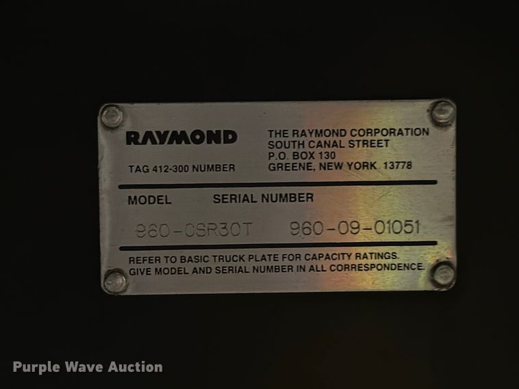 image for item NF9621 2009 Raymond 960-CSR30T swing carriage forklift