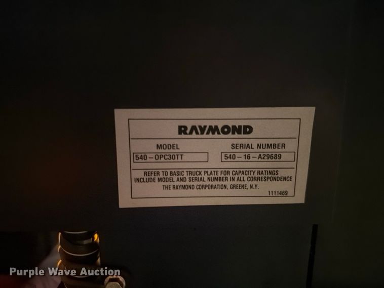 image for item NF9626 2016 Raymond  640 OPC30TT order picker