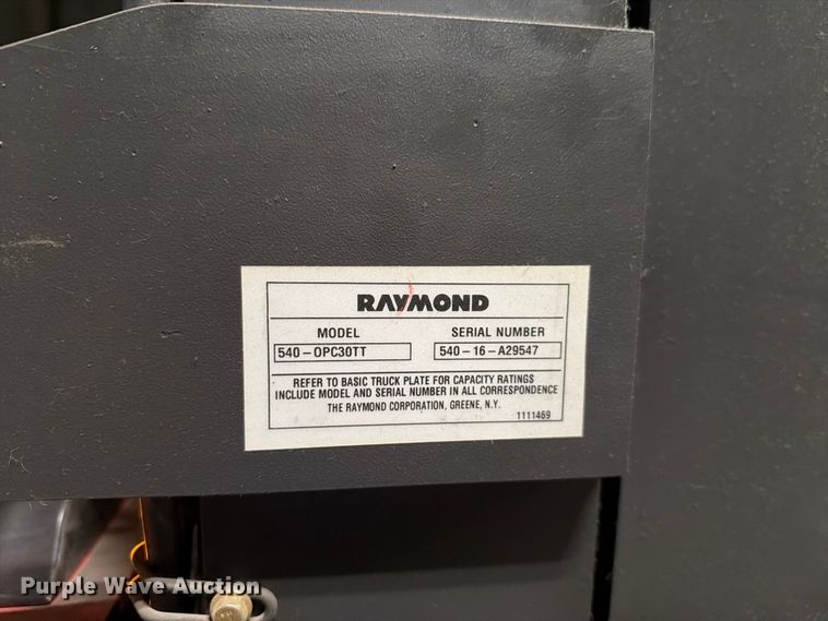 image for item NF9629 2016 Raymond 540 OPC30TT order picker