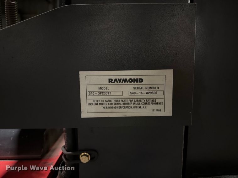 image for item NF9631 2016 Raymond 540-OPT30TT order picker