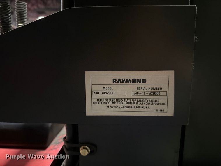 image for item NF9632 2016 Raymond 540 OPC30TT order picker