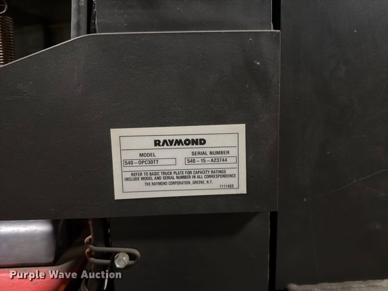 image for item NF9634 2015 Raymond 540 - OPC30T? order picker