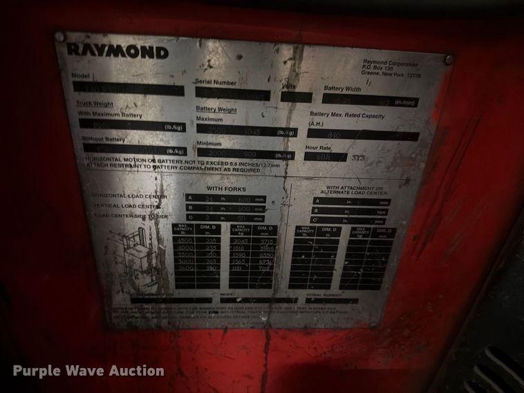image for item NF9649 2006 Raymond 740R45TT reach truck