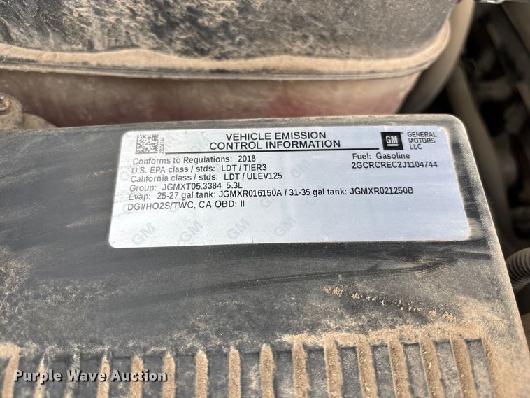 image for item NM9943 2018 Chevrolet Silverado 1500 Ext. Cab pickup truck