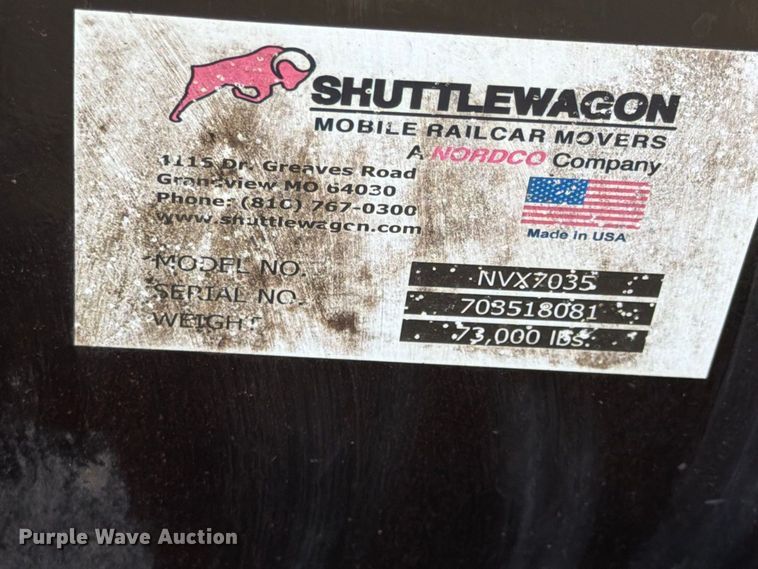 image for item OE9718 2018 Shuttlewagon Navigator NVX7035 railcar mover