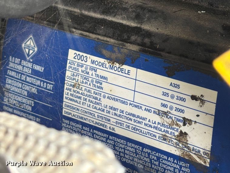 image for item OE9720 2003 Ford F450 Super Duty refuse truck