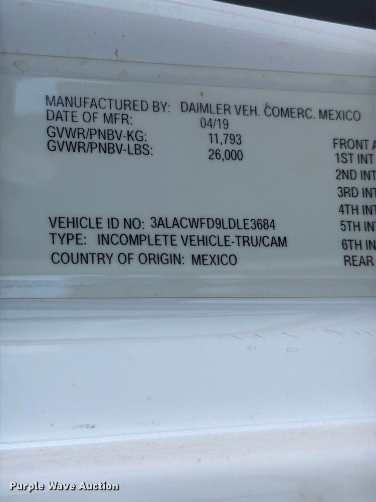 image for item YA4107 2020 Freightliner Business Class M2 forestry bucket truck