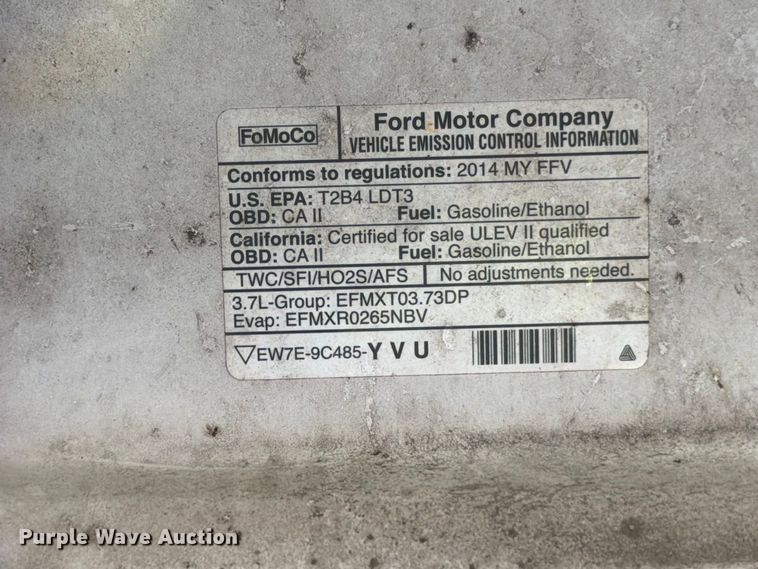 image for item YA4160 2014 Ford F150 pickup truck