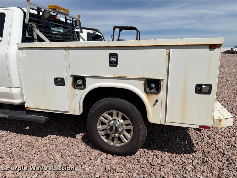 image for item YA4472 2017 Ford F350 Super Duty Ext. Cab utility bed pickup truck