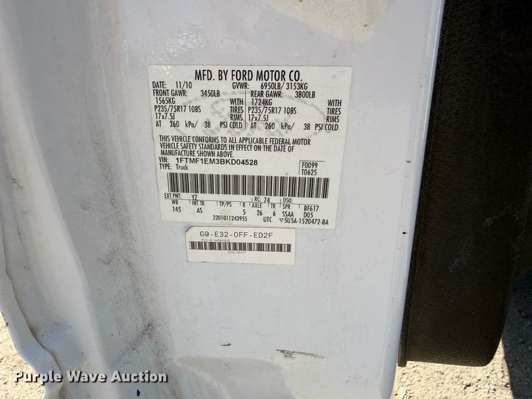 image for item YA4680 2011 Ford F150 pickup truck
