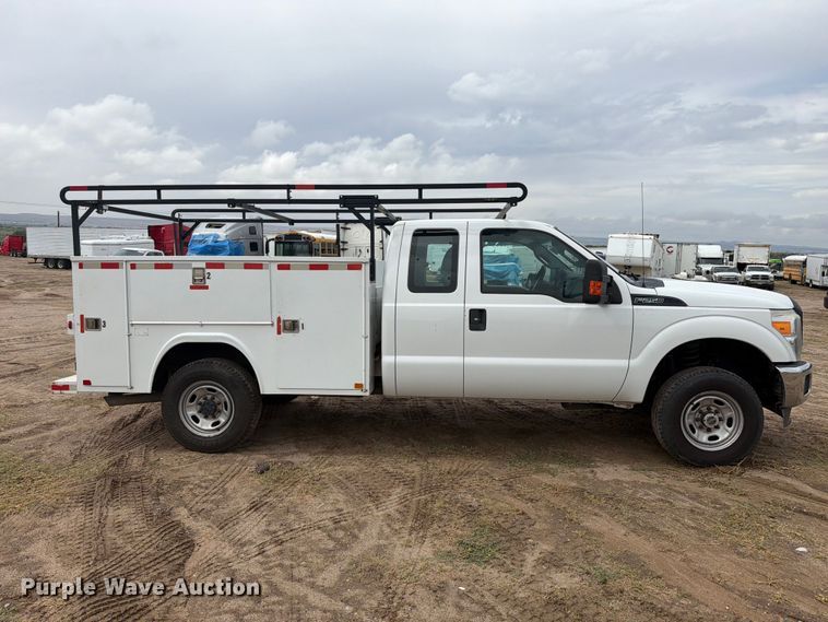 image for item YA4745 2014 Ford F250 Super Duty Ext. Cab utility bed pickup truck