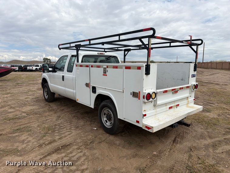 image for item YA4745 2014 Ford F250 Super Duty Ext. Cab utility bed pickup truck
