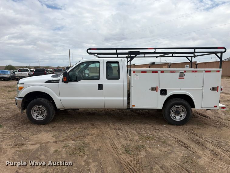 image for item YA4745 2014 Ford F250 Super Duty Ext. Cab utility bed pickup truck