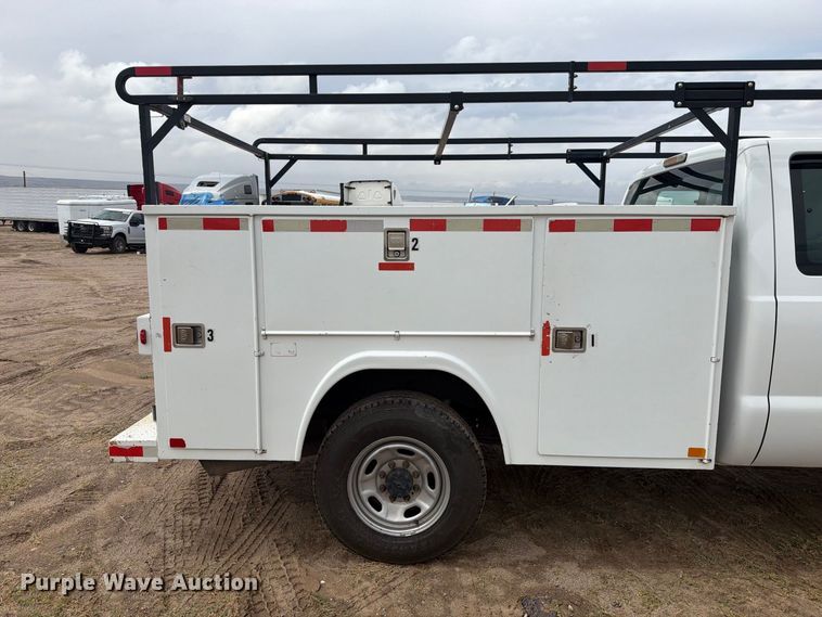 image for item YA4745 2014 Ford F250 Super Duty Ext. Cab utility bed pickup truck