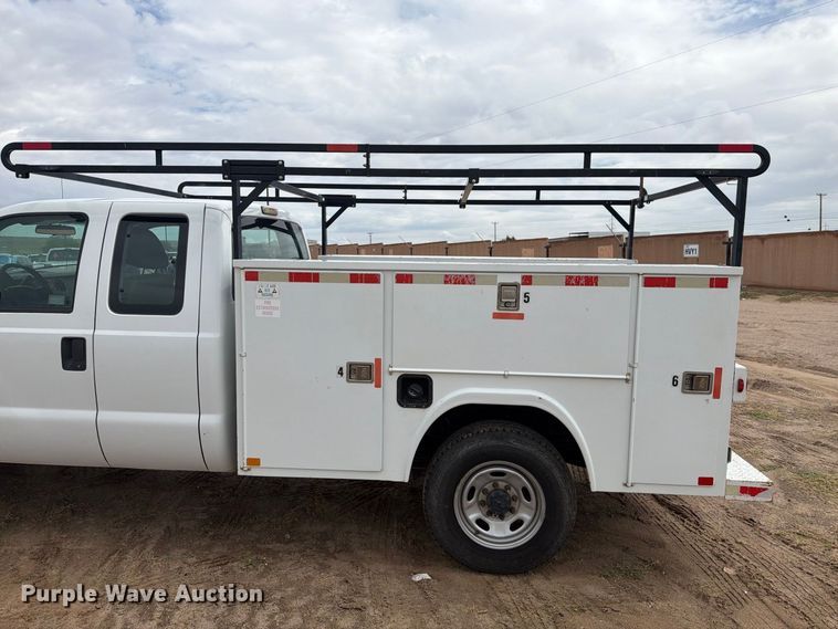 image for item YA4745 2014 Ford F250 Super Duty Ext. Cab utility bed pickup truck