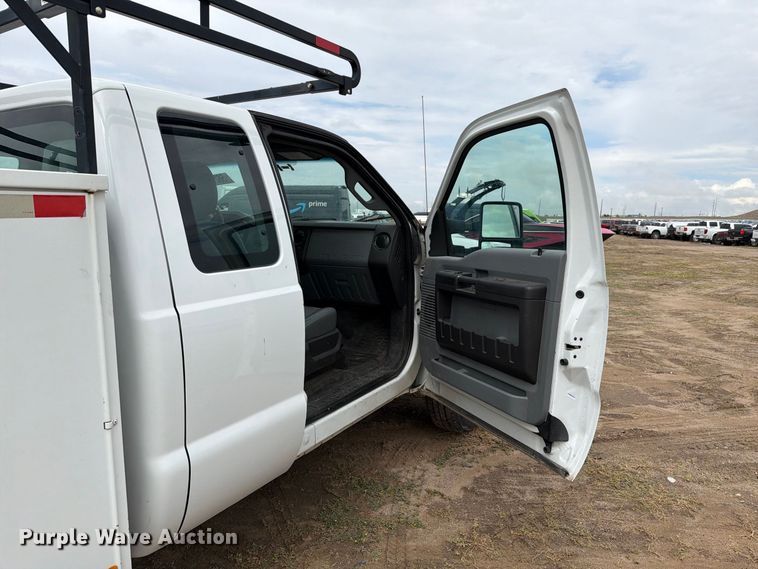 image for item YA4745 2014 Ford F250 Super Duty Ext. Cab utility bed pickup truck