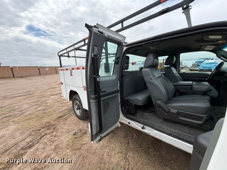 image for item YA4745 2014 Ford F250 Super Duty Ext. Cab utility bed pickup truck