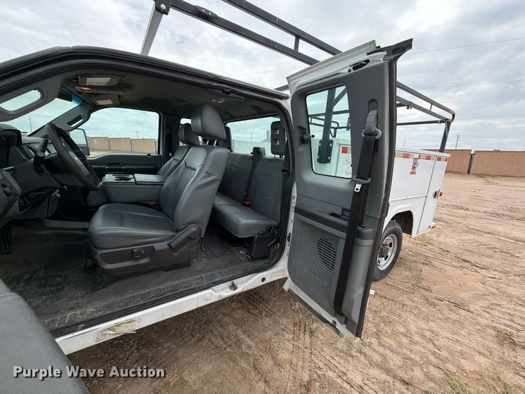 image for item YA4745 2014 Ford F250 Super Duty Ext. Cab utility bed pickup truck