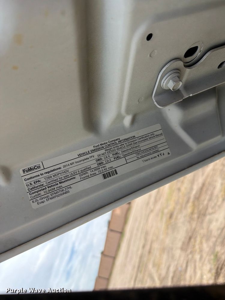 image for item YA4745 2014 Ford F250 Super Duty Ext. Cab utility bed pickup truck