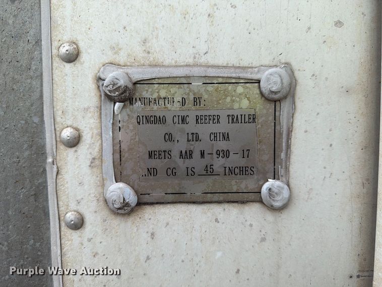 image for item YA4784 2021 CIMC refrigerated shipping container