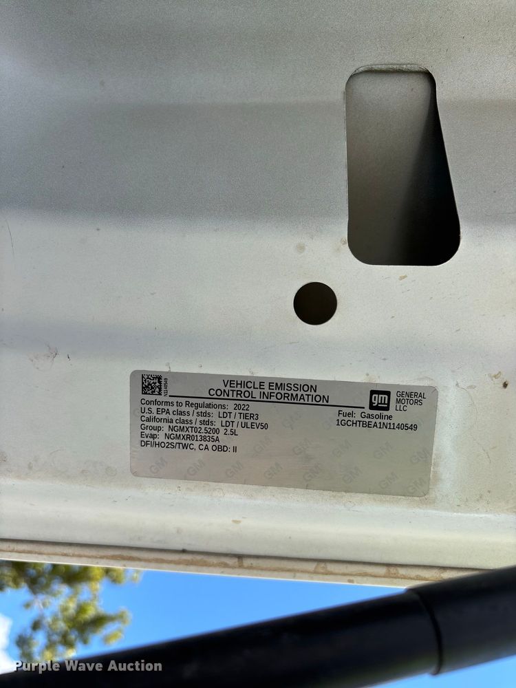 image for item YA4874 2022 Chevrolet Colorado Ext. Cab pickup truck