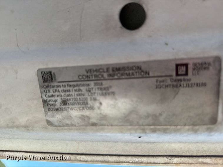image for item YA4962 2018 Chevrolet Colorado Pickup