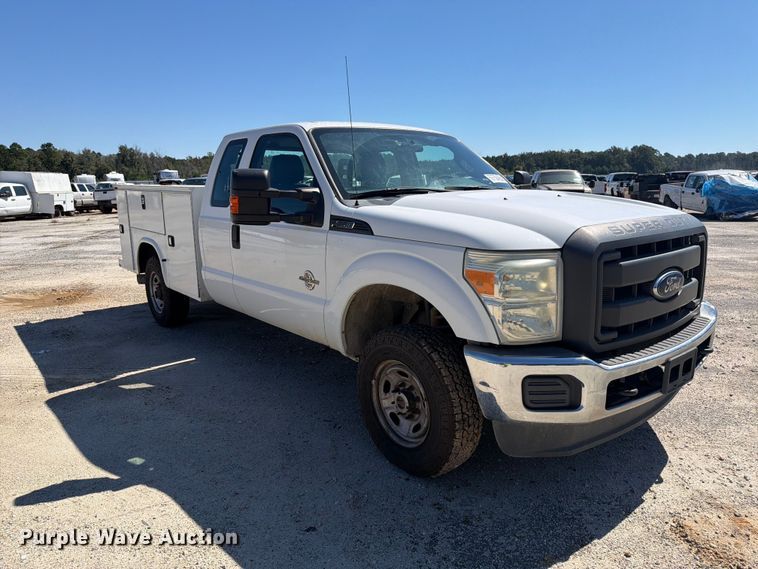 image for item YA5214 2016 Ford F250 Super Duty Ext. Cab utility bed pickup truck