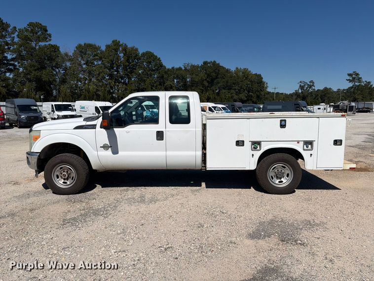image for item YA5214 2016 Ford F250 Super Duty Ext. Cab utility bed pickup truck