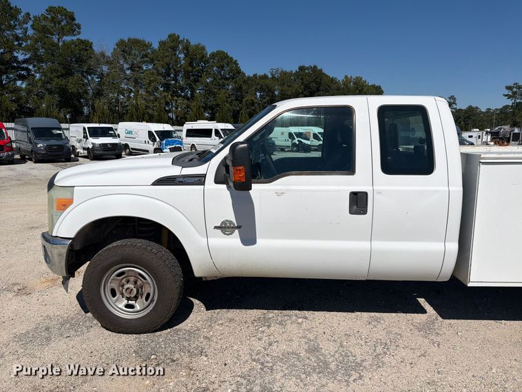image for item YA5214 2016 Ford F250 Super Duty Ext. Cab utility bed pickup truck