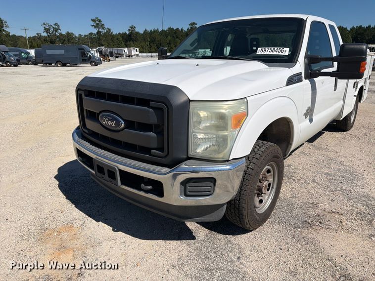 image for item YA5214 2016 Ford F250 Super Duty Ext. Cab utility bed pickup truck