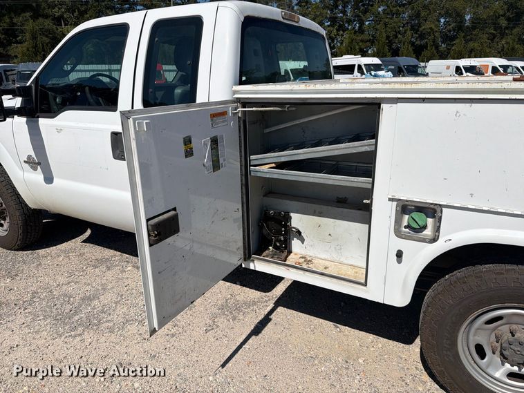 image for item YA5214 2016 Ford F250 Super Duty Ext. Cab utility bed pickup truck