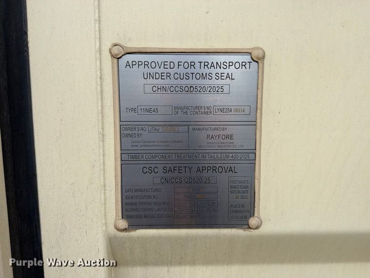 image for item DT3001 2026 Rayfore shipping container
