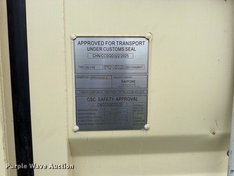 image for item DT3003 2025 Rayfore shipping container