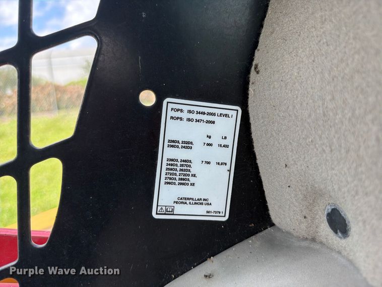 image for item DV7381 2022 Caterpillar 249D3 tracked skid steer loader