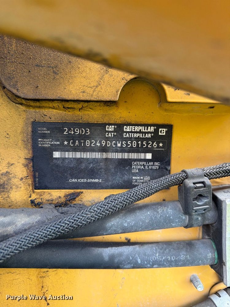 image for item DV7381 2022 Caterpillar 249D3 tracked skid steer loader