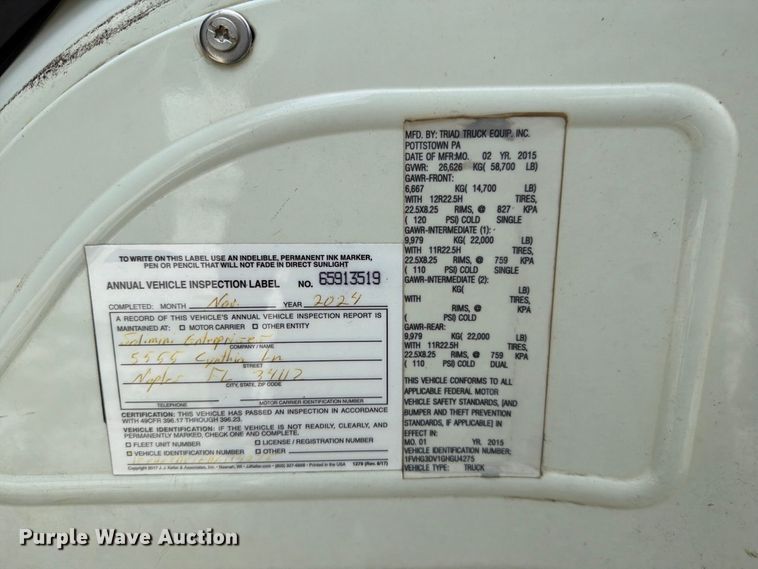 image for item DV7391 2016 Freightliner 114SD dump truck