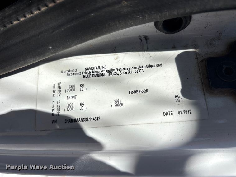 image for item DV8512 2013 International DuraStar 4300 bucket truck