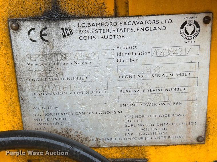 image for item DY3446 1995 JCB 214 3 backhoe
