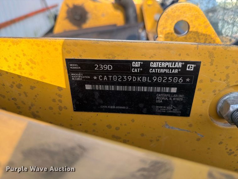 image for item DZ4866 2018 Caterpillar 239D tracked skid steer loader