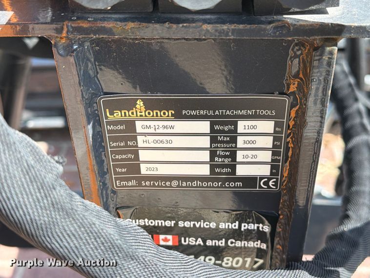 image for item DZ4869 2023 LandHonor GM-12-96W skid steer grader