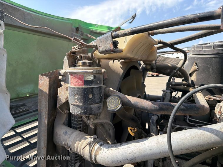 image for item DZ4870 1997 Ford F800 flatbed truck with crash attenuator  