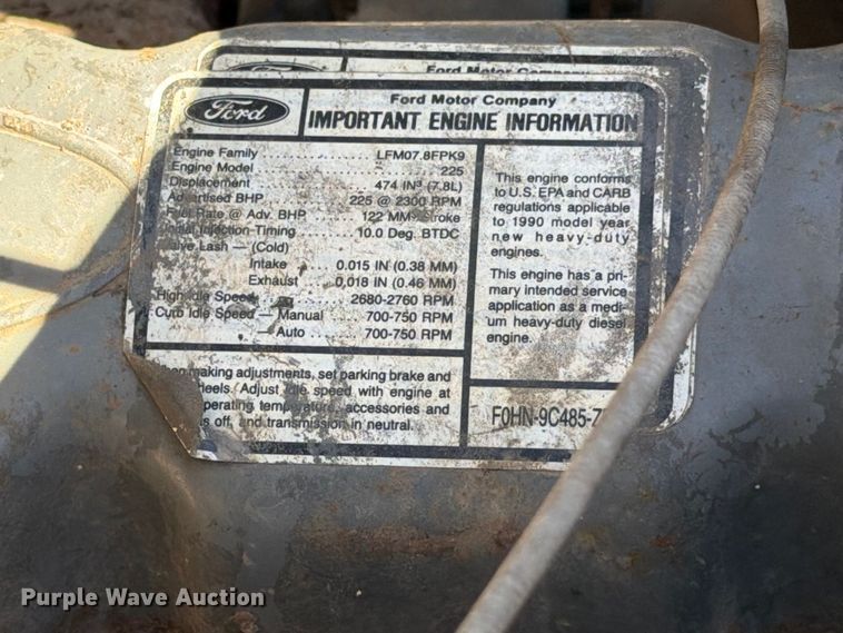 image for item EA0047 1991 Ford F700 forestry bucket truck