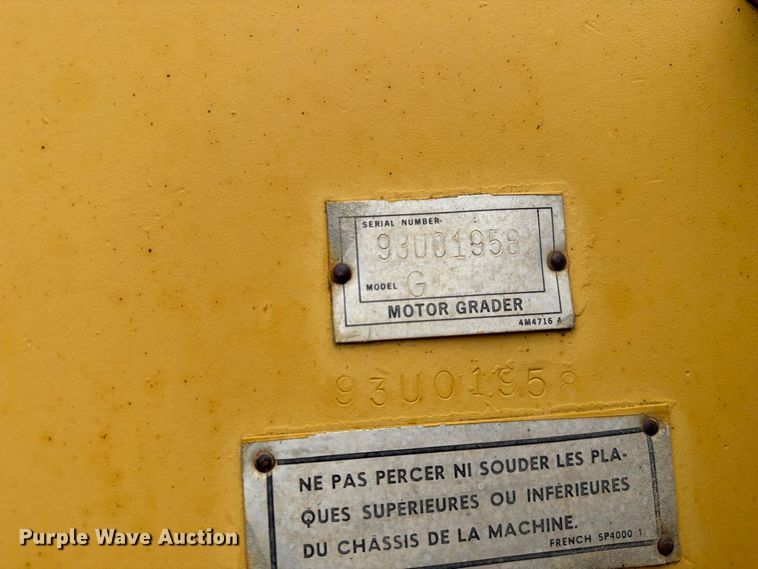 image for item EA0538 1981 Caterpillar 16G motor grader