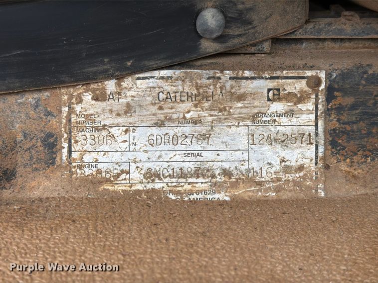 image for item EA0539 1998 Caterpillar 330BL excavator