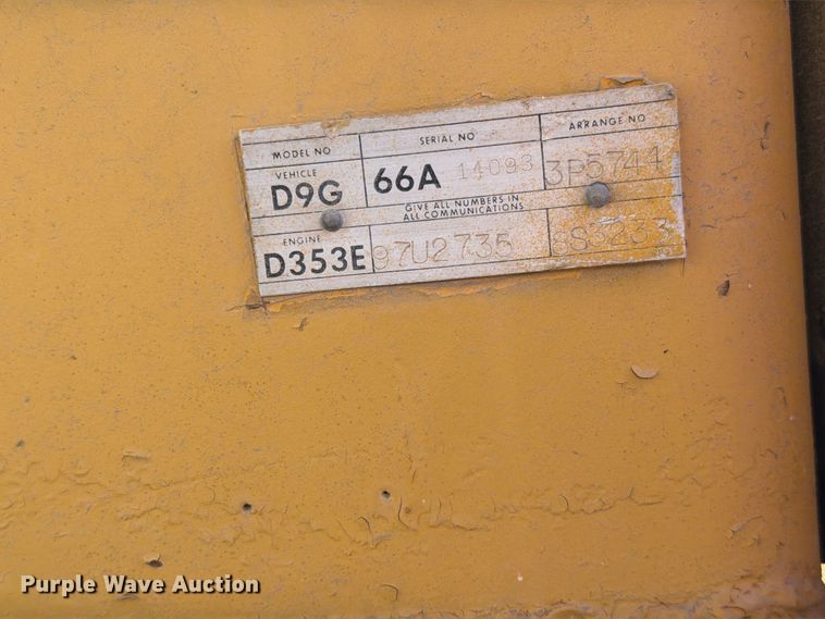 image for item EA0564 Caterpillar D9G dozer