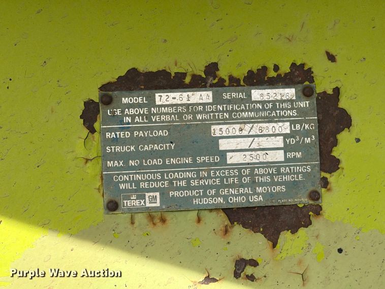 image for item EA0567 1978 Terex 72-61 wheel loader
